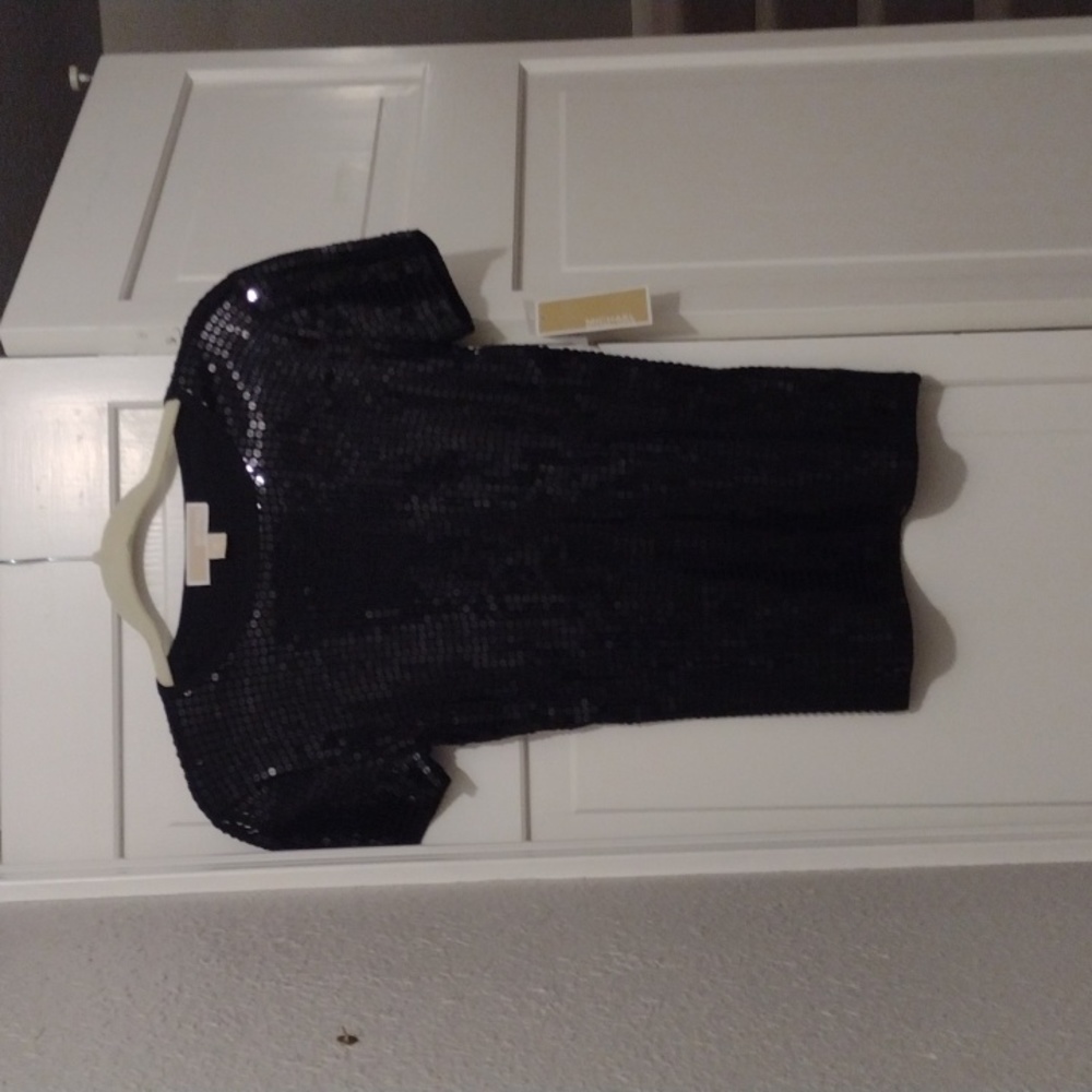 Michael Kors black sequin top